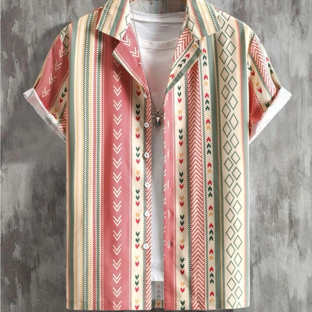 Casual Men’s Geo Print Shirt